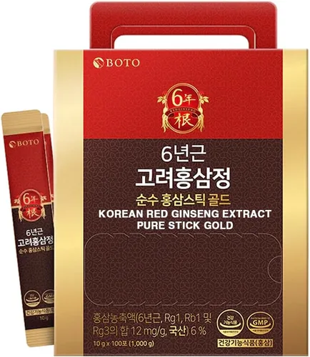 Vista 9 de BOTO - Extracto de ginseng rojo coreano de 6 años de oro puro Suplemento de ginseng coreano premium para vitalidad diaria 30 sobres