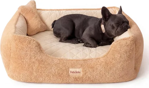 Cama ortopédica refrescante para perros pequeños y cachorros, espuma viscoelástica para dolor articular y artritis, cama para mascotas con funda