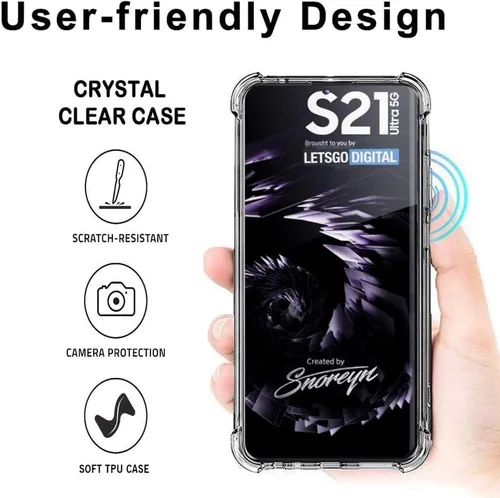 Vista 3 de Funda transparente compatible con Samsung Galaxy S21 Plus 5G