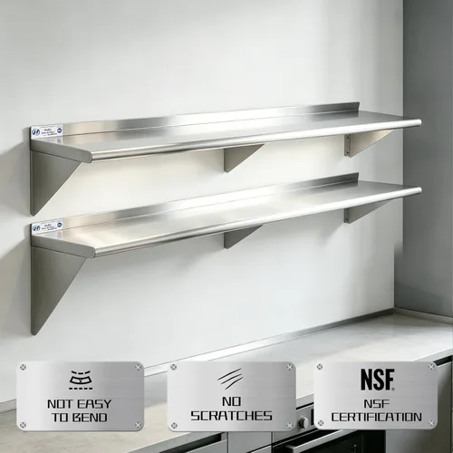 Vista 4 de Estante de acero inoxidable Hally 12 x 60