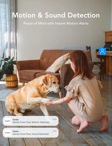 Vista 8 de GNCC Cámara de seguridad interior 2K para el hogar, cámara para mascotas con WiFi de doble banda, mini cámara para perros con aplicación