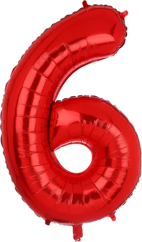 Vista 11 de Globos digitales de helio de 40 pulgadas, 0 números rojos, suministros de decoración de fiesta de cumpleaños número 10