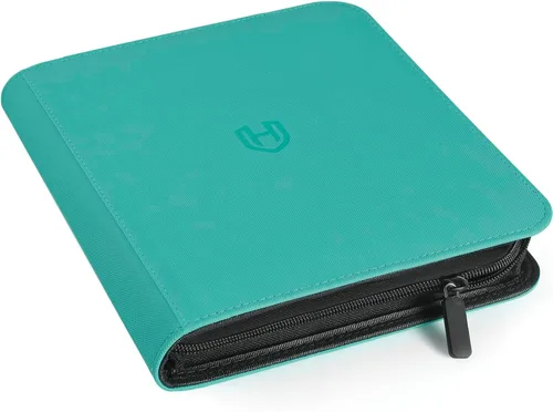 Vista 20 de Carpeta de Tarjetas de 4 Bolsillos con Cremallera, Libro Portatarjetas de 288 Bolsillos, Carpeta con Cremallera de Cubierta de PU Premium, Carpeta