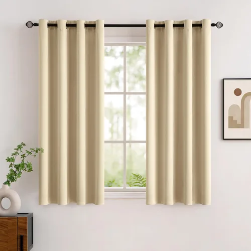 Vista 96 de MIULEE Cortinas opacas para dormitorio o sala de estar, juego de 2 paneles de cortina para ventana con aislamiento térmico y bloqueo de luz
