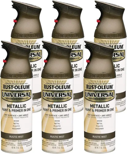 Vista 44 de Rust-Oleum 267298-6PK Pintura en aerosol martillada universal para todas las superficies, 12 onzas, blanco, paquete de 6