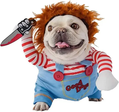 Disfraz de perro mortal para mascota, lindo perro cosplay, Halloween, Navidad, divertido disfraz de fiesta para perros pequeños, medianos y grandes