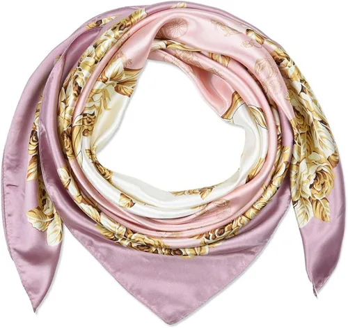 corciova - Bufanda cuadrada grande para mujer, diadema sedosa para cabello rizado, lazo para dormir por la noche, bandana a la moda, 35 x 35 pulgadas