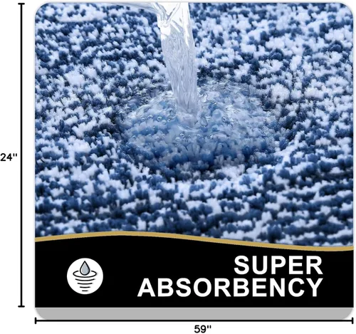 Vista 209 de OLANLY Alfombras de baño 30x20, tapete de baño de microfibra extra suave y absorbente, antideslizante, lavable a máquina, secado rápido, alfombra