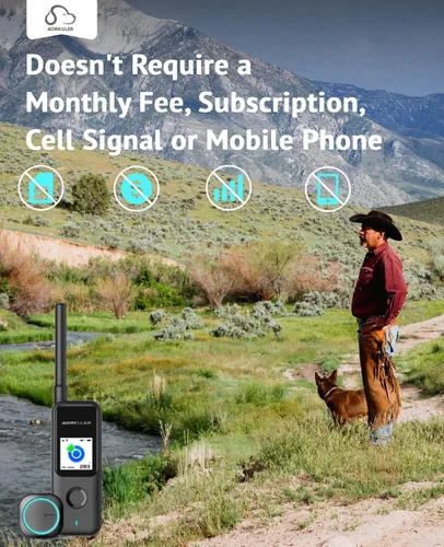 Vista 8 de Aorkuler Rastreador GPS para perros – Sigue a tu perro hasta 3.5 millas sin teléfono o señal celular Sin aplicación, sin tarifas mensuales Ideal