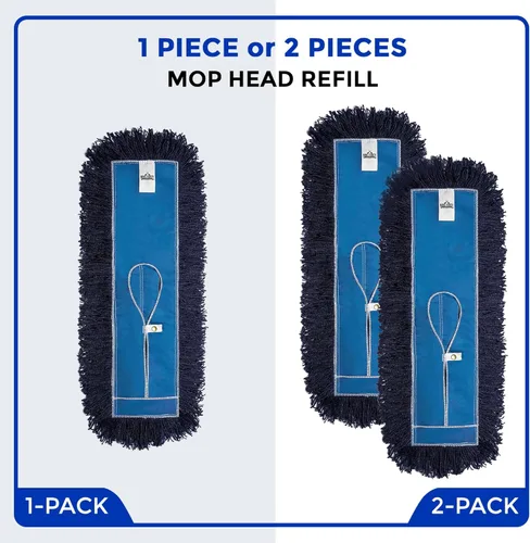 Vista 7 de Nine Forty Paquete de 2 cabezales de repuesto de nailon prémium de 24 pulgadas, repuesto resistente para limpieza industrial, comercial