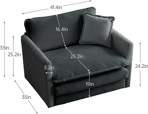 Vista 3 de Juego de sofá modular de 2 piezas, moderno sofá modular en forma de L con asiento profundo, muebles tapizados de felpilla para sala de estar