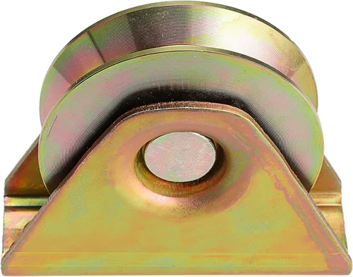 Vista 4 de Skelang 2 ruedas de puerta corredera de 3 pulgadas, ruedas con ranura en V, ruedas rígidas resistentes con soporte para riel en V, puerta de entrada