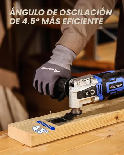 Vista 4 de AVID POWER Herramienta oscilante, multiherramienta oscilante de 3.5 amperios con ángulo de oscilación de 4.5°, 6 velocidades variables y 13 Azul