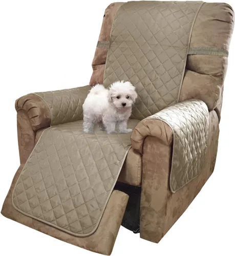 Vista 109 de U-NICE HOME Funda para sillón reclinable, reversible, con correas elásticas, resistente al agua, protege de perros y mascotas, sillón pequeño