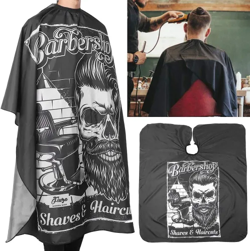 Vista 2 de ZJchao Capas para el cabello, capa de peluquería profesional, delantal de corte de pelo ajustable para peluquería casera