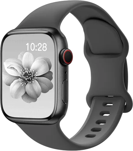 Vista 29 de SuperNaNa - Correa de silicona deportiva compatible con bandas de Apple Watch de 40mm 38mm 41mm 44mm 45mm 42mm 49mm, unisex, correa de muñeca