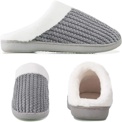 Vista 7 de WateLves Women's Slippers Comfort Memory Foam House Slippers Plush Lining Bedroom Shoes for Indoor & Outdoor Polvo de frijoles