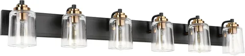 Vista 24 de SOLFART Lámpara de baño de níquel cepillado, accesorios de iluminación sobre espejo, 2 luces, luz de tocador de baño, lámpara de pared de níquel