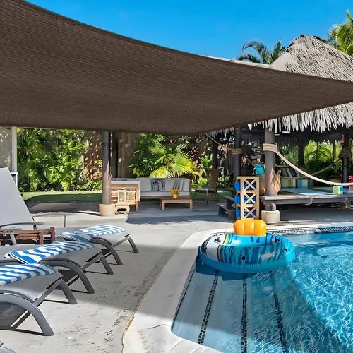 Vista 12 de Coolboys - Toldo parasol rectangular de 10 x 13 pies, protección UV, toldo para exteriores en crema mantequilla, para patio, césped, jardín