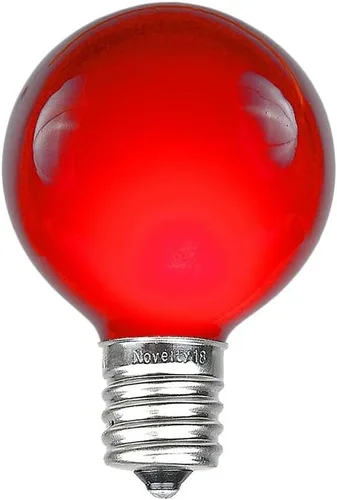 Vista 13 de Novelty Lights Paquete de 5 Bombillas de Repuesto Globo G50 para Patio Exterior, Transparentes, Base Intermedia E17/C9, 7 Vatios