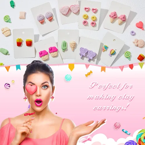 Vista 7 de 2 piezas moldes de arcilla polimérica para dulces para hacer joyas forma de caramelo helado piruleta dona chips moldes de arcilla polimérica