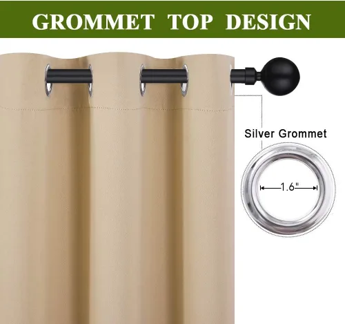 Vista 207 de NICETOWN - Divisor de habitación, cortina opaca divisora de habitación con función de aislamiento térmico, panel para puerta corredera o patio