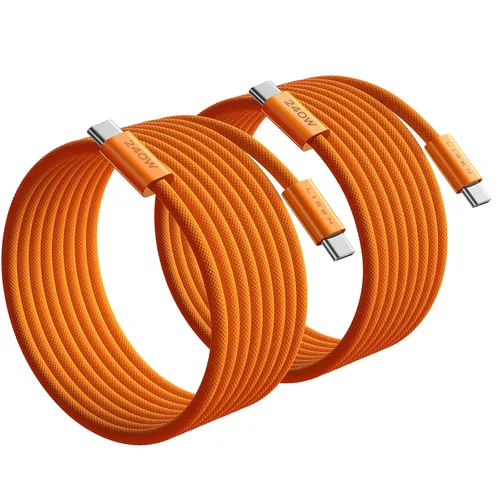 Vista 13 de LISEN Cable corto USB C a USB C de 240 W (1.5 pies+1 5 pies)