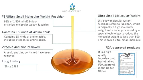 Vista 8 de [Bebida Fucoidan de peso molecular ultra bajo] Hecho en Japón Jugo Mozuku de algas marrones 60.9 fl oz (63.35 fl oz) (sin azúcar)