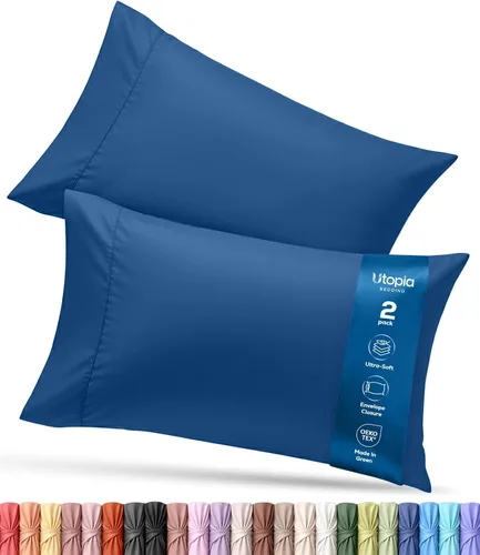 Vista 13 de Utopia Bedding - Juego de 2 fundas de almohada tamaño estándar, con cierre de sobre, tela de microfibra cepillada suave, resistentes al encogimiento