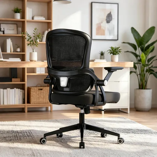 Ergonomic Office Chair - 350LB Comfy Desk Chairs with Adjustable Lumbar Back and Support, Mesh Computer Chairs with Wheels and Arms for Home Office,