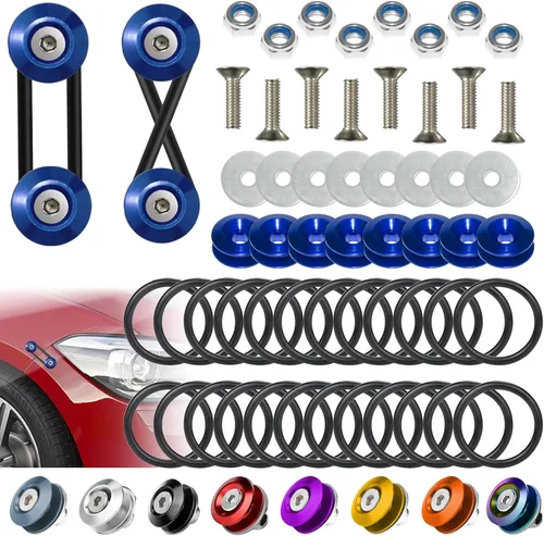 Vista 16 de BFXM Clips de parachoques universales, kit de liberación rápida para parachoques delantero y trasero, soportes de parachoques para automóviles