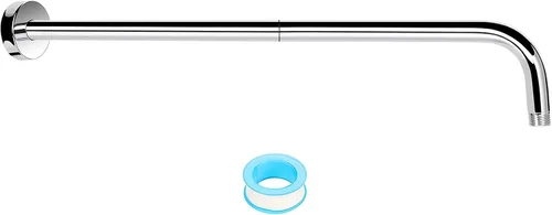 Vista 7 de NearMoon Brazo de ducha, brazo de extensión extra con brida, tubo extensor de cabezal de ducha montado en la pared de acero inoxidable