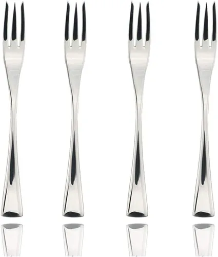 Vista 17 de JASHII Juego de cubiertos de acero inoxidable 18/10 de 20 piezas de plata pulida con espejo, cuchillo de cena, tenedor de ensalada, cuchara