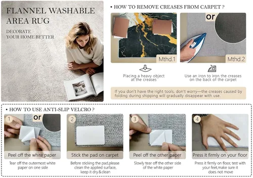 Vista 8 de Area Rug Print Animals Zebra Portrait - Washable Non-Shedding Low-Pile Black Non-Slip Carpet, 2 X 3 ft Stain Resistant Soft Easy Care Carpet Floor