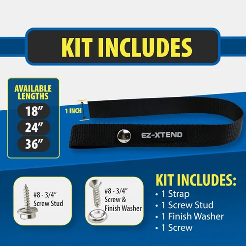 Vista 3 de EZ-Xtend Accesorios para barco pontón – Correa de escalera, broche de acero inoxidable y tornillo de acero inoxidable incluidos – Extra resistente