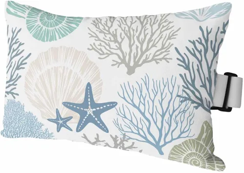 Vista 17 de PIEPLE Blue Flower - Almohada rectangular para reposacabezas para exteriores e interiores, 11 x 16 pulgadas, relleno de poliéster, impermeable