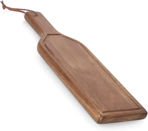 PICNIC TIME Botella Tabla de cortar de queso y bandeja para servir, tabla en forma de botella de vino, tabla de charcutería, tabla de queso, (madera