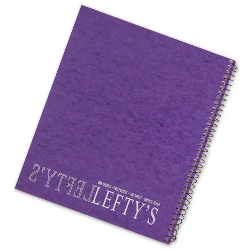 Vista 5 de Left-Handed College Ruled Notebook Printed with "Lefty" on the Cover, Set of 3, Assorted Colors Encuadernación desconocida