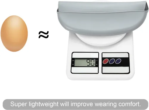 Vista 7 de PandaEar 3 Pack Waterproof Silicone Baby Bibs Super Thin Light Weight Feeding Bib with Food Catcher Pocket for Toddler