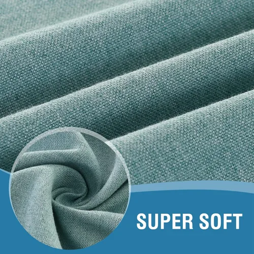 Vista 2 de H.VERSAILTEX Juego de 12 servilletas de tela texturizadas de lino (18 x 18 pulgadas), impermeables, extra suaves, gruesas, duraderas, reutilizables