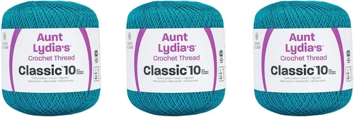 Vista 29 de Aunt Lydia Classic Wood Violet Crochet - 3 unidades de 350y/1,049.9 ft - Algodón - Calibre 10 - Crochet