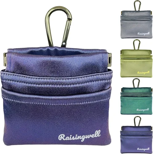 Vista 19 de Raisingwell Bolsa de entrenamiento para mascotas de tamaño bolsillo, tela de algodón, bolsa de paseo para perros manos libres con mosquetón