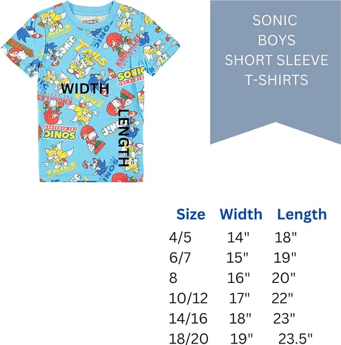 Vista 3 de FREEZE Sonic The Hedgehog - Camiseta de manga corta para niños diseño estampado completo