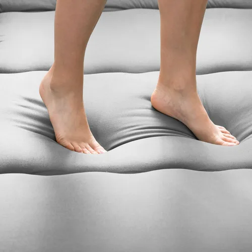 Vista 228 de Colchón futón japonés de piso gris constelación, de piso tatami, portátil, para acampar, para niños, sofá cama plegable enrollable con protector