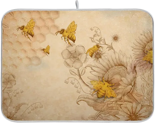 Vista 61 de Tapete de secado de platos súper absorbente, tapete de microfibra de secado rápido, 16 x 18 pulgadas, almohadilla de secado de platos de cocina