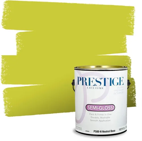 Vista 257 de PRESTIGE Pinturas de pintura exterior e imprimación en uno, 1 galón, plano, combinación comparable de Benjamin Moore* Manzanilla*