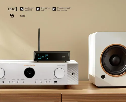 Vista 4 de B3 Profesional Receptor de Música XLR Bluetooth v5.1, Transmisor LDAC y aptX HD, DAC ESS Integrado, RCA Analógico, Salidas Ópticas Digitales