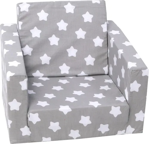 Vista 6 de Delsit Sofá infantil para niños pequeños – Sillón convertible de espuma 2 en 1 a tumbona, cómodo sillón abatible, sofá para niños, fabricado
