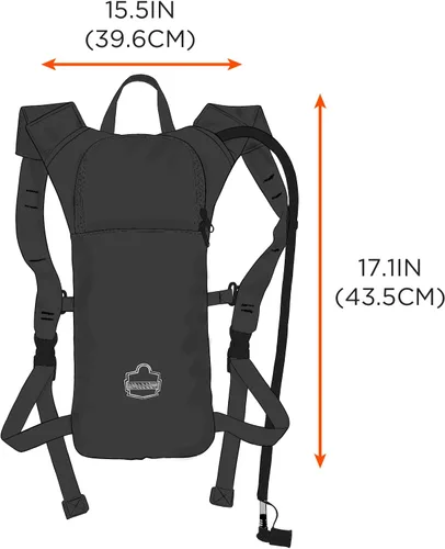 Vista 8 de Ergodyne Chill-Its 5155 Paquete de hidratación de perfil bajo, negro, 2 litros