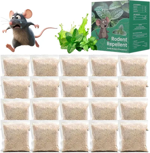 Vista 8 de Mouse Rodent Repellent, 10 Pack Peppermint Lemon Oil Mice Repellent for Squirrel Rats Spider Pests, Natural Deterrent for Kitchen, Warehouse, Car